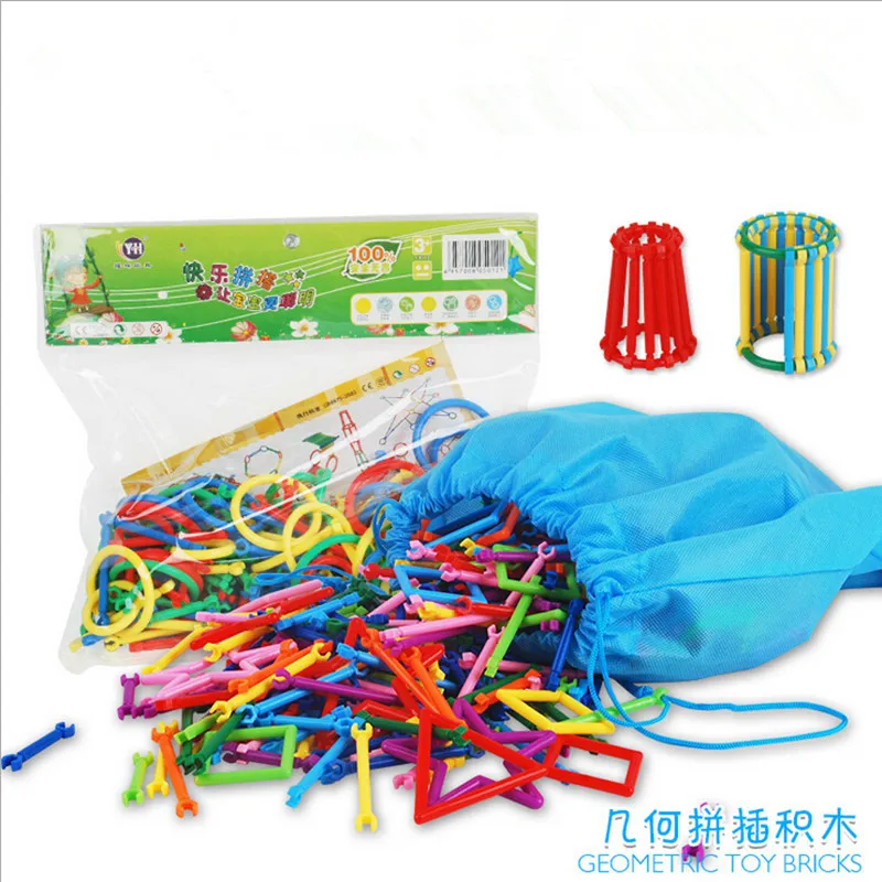 

256Pcs/pack Baby Plastic Intelligence Sticks Educational Building Blocks Toys Handmade DIY Kids Early Learning Gifts
