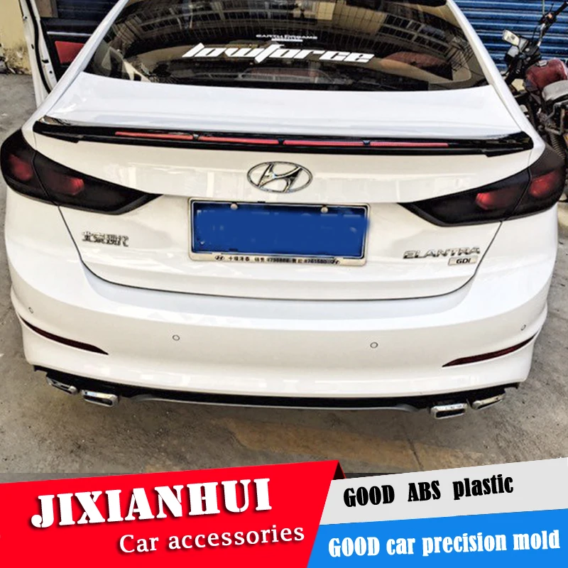 

For Hyundai Elantra Spoiler 2016-2018 Elantra Spoiler DDYWC ABS plastic Material Car Rear Wing Color Rear Spoiler