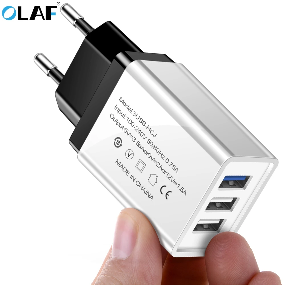 

OLAF quick charge 3.0 USB Charger Universal Mobile Phone Charger For iPhone 6 7 8 XS Max Fast Charging Wall Charger For Xiaomi