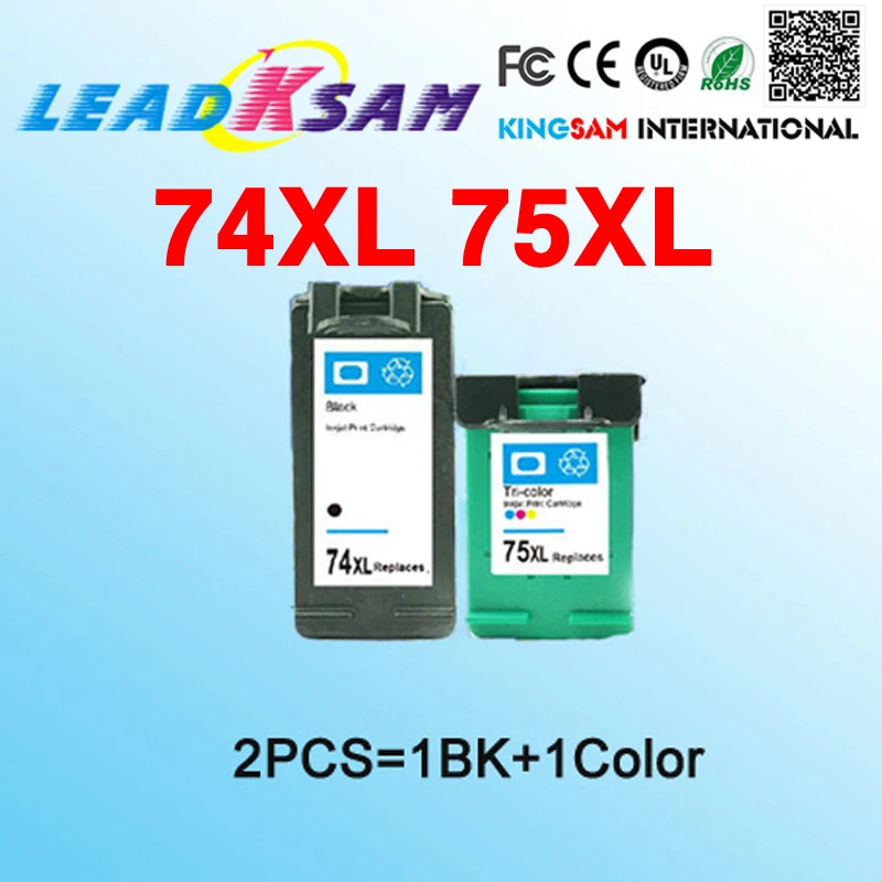 Картридж чернильный 74XL 75XL совместим с hp74 для 75 74 Photosmart C4200 C4280 C4345 C4380 C4385 C4480 C4580