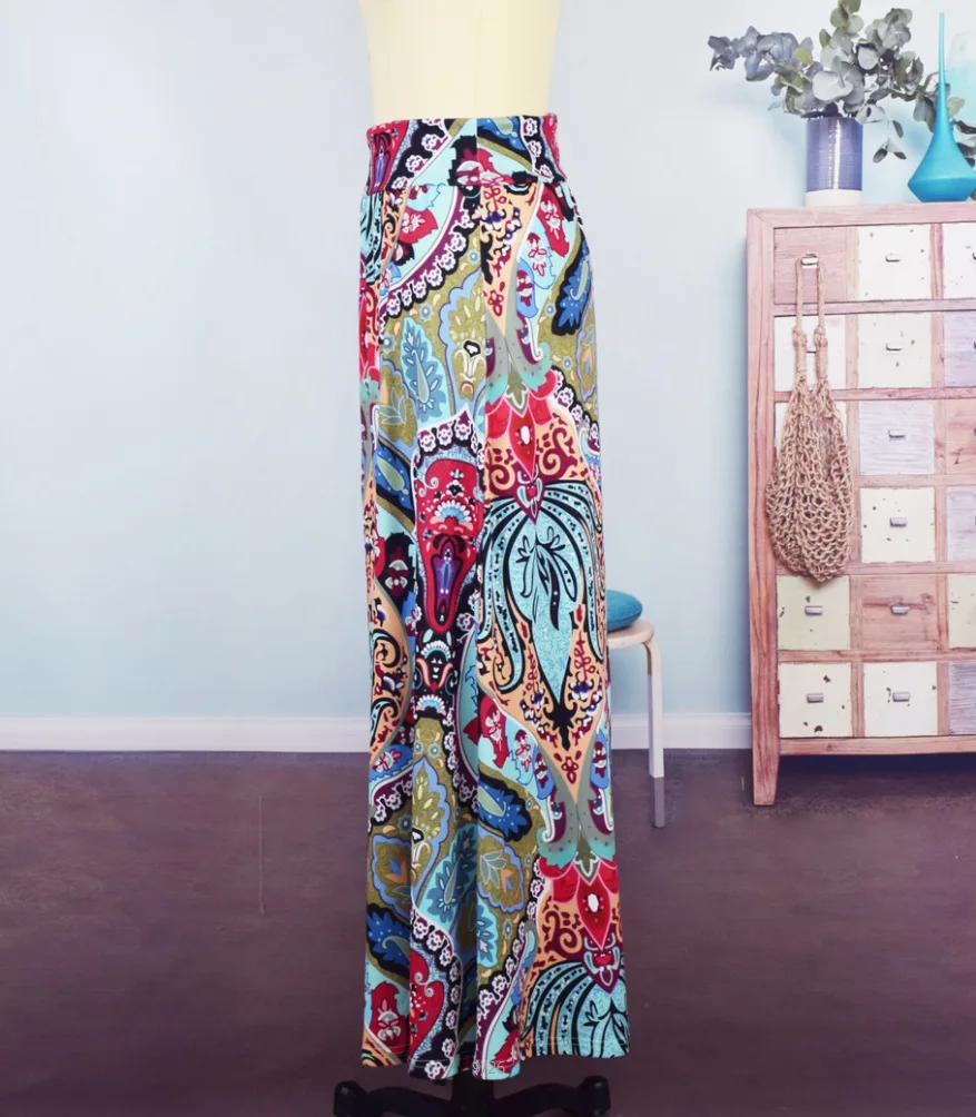 TUHAO богемные женские юбки размера плюс 3XL весна лето модные длинные юбки с цветочным принтом повседневные женские юбки LM45