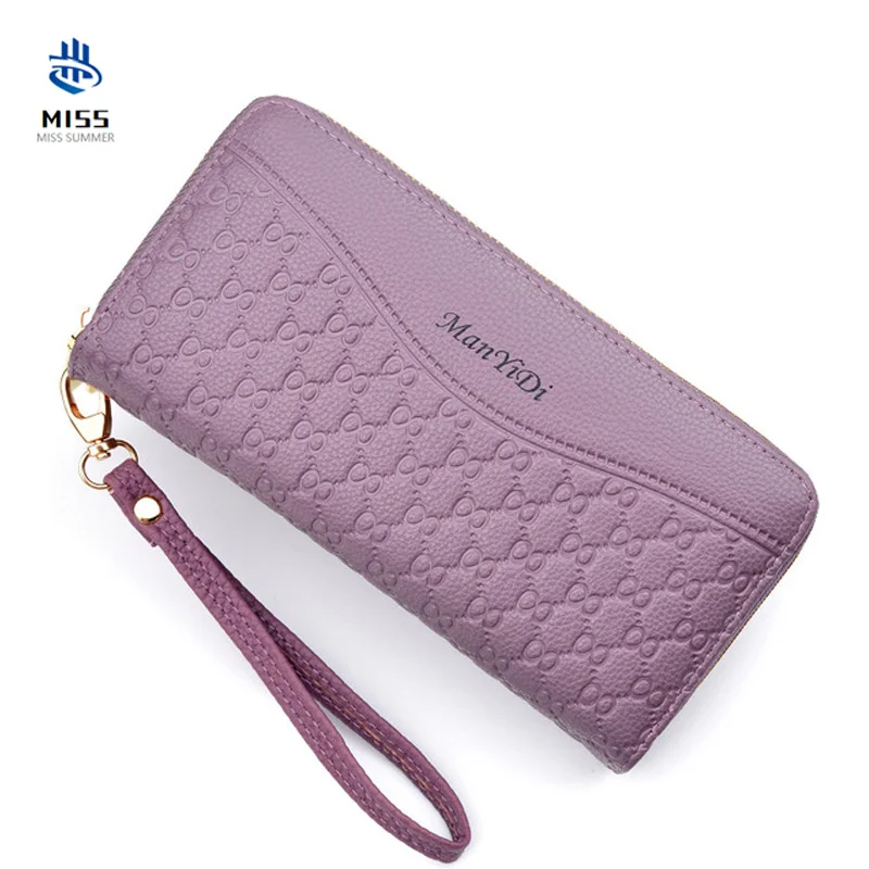 

2019 new women's wallet long large capacity double zipper hand wallet women's double-layer hand bag fashion wallet