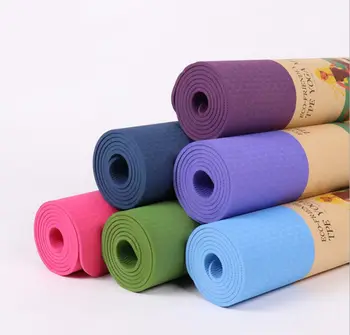 

Yoga Mat 6mm Pilates Mat Foot Massage Pad Waterproof Environmental Tasteless for Beginner Indoor Fitness Yoga Exercise
