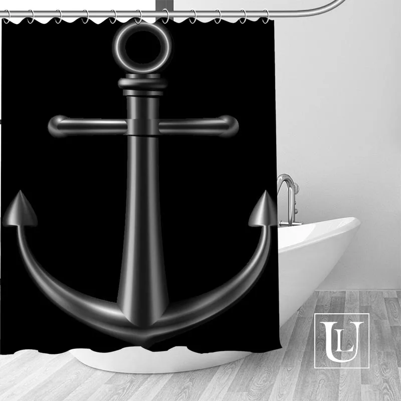 Shower Curtain Высокое качество современные печатные Душ Шторы s пользовательские Дизайн leopard якорь душ Шторы Ванная комната полиэфирной ткани - Цвет: Shower Curtain
