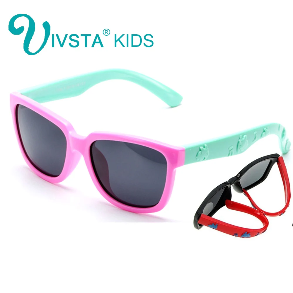 IVSTA 838 зеркальные антибликовые красные детские солнечные очки детские солнцезащитные очки для девочек Детские поляризованные линзы для детей