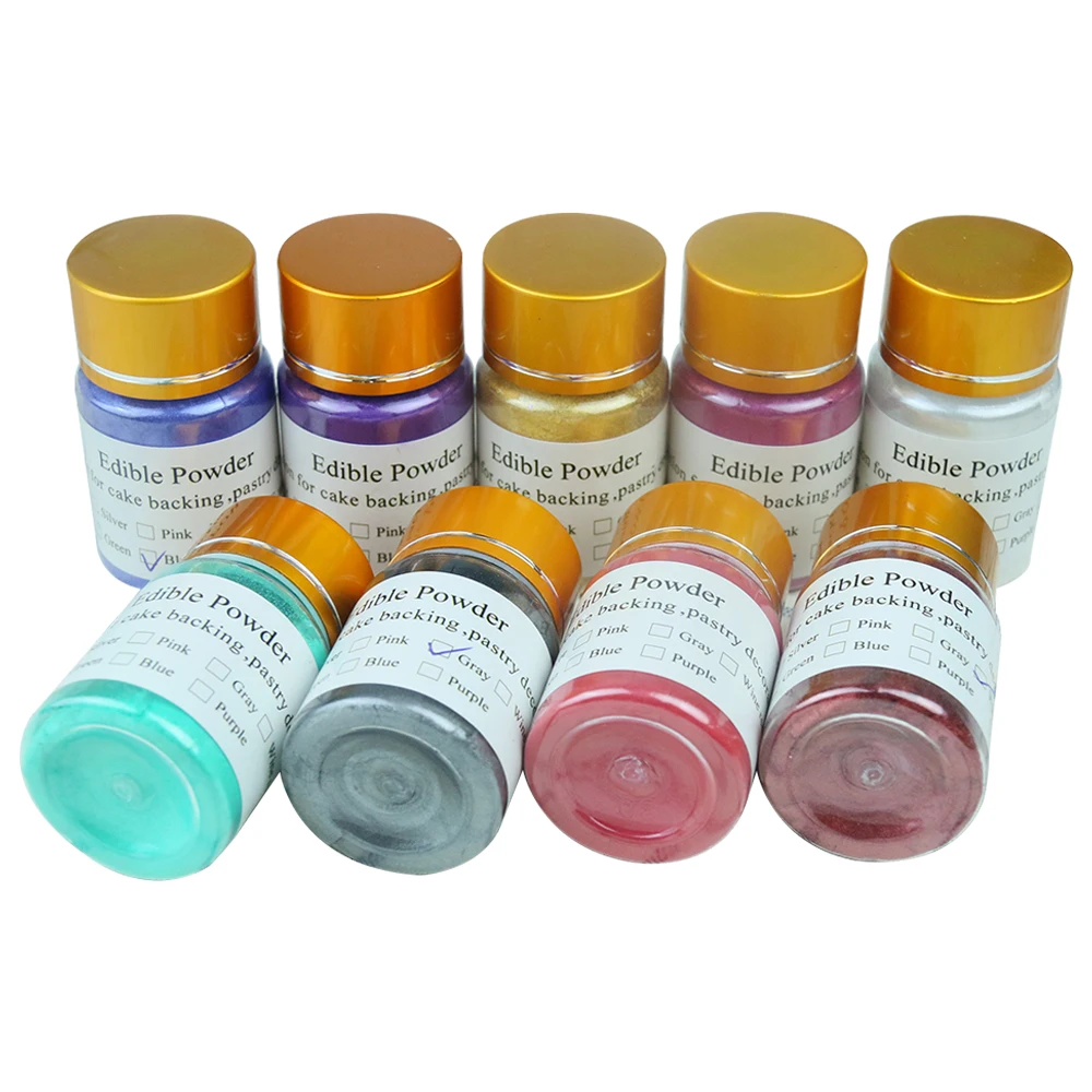 

Edible Gold Dust Powder Pigment Handmade Chocolate Fondant Cake Baking Decoration Arts Food Fondant 10g Per Bottle