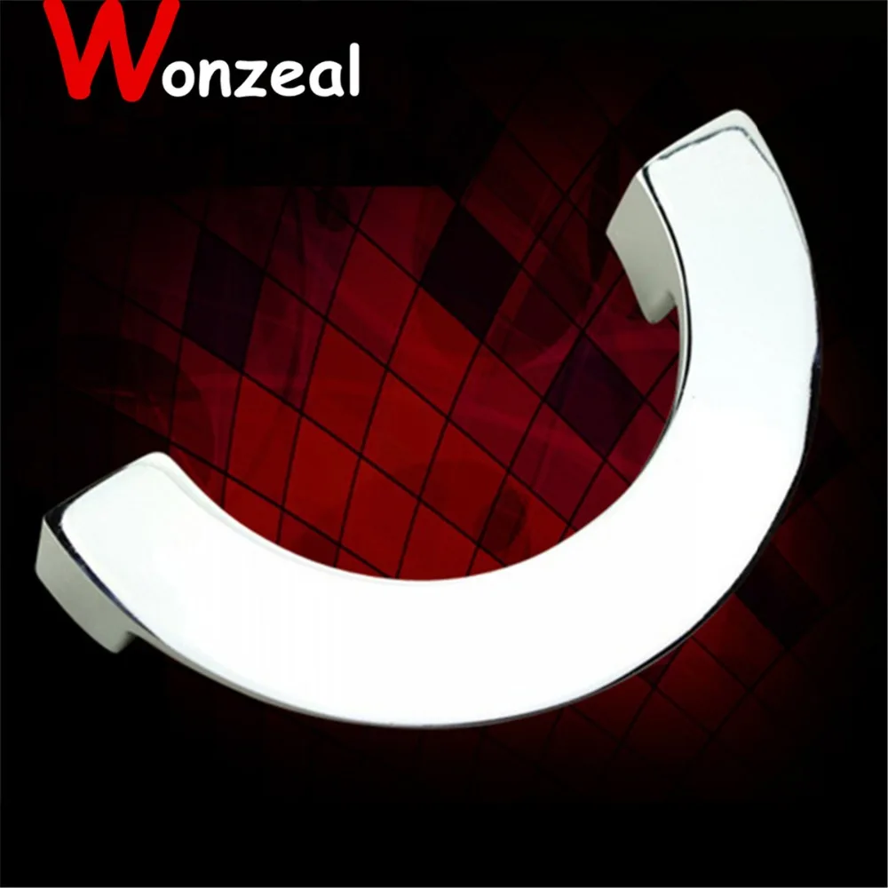 

Hole Pitch 96mm Modern glossy Knob Semicircle half round Zinc Alloy furniture knob Drawer cabinet Pulls door Handle