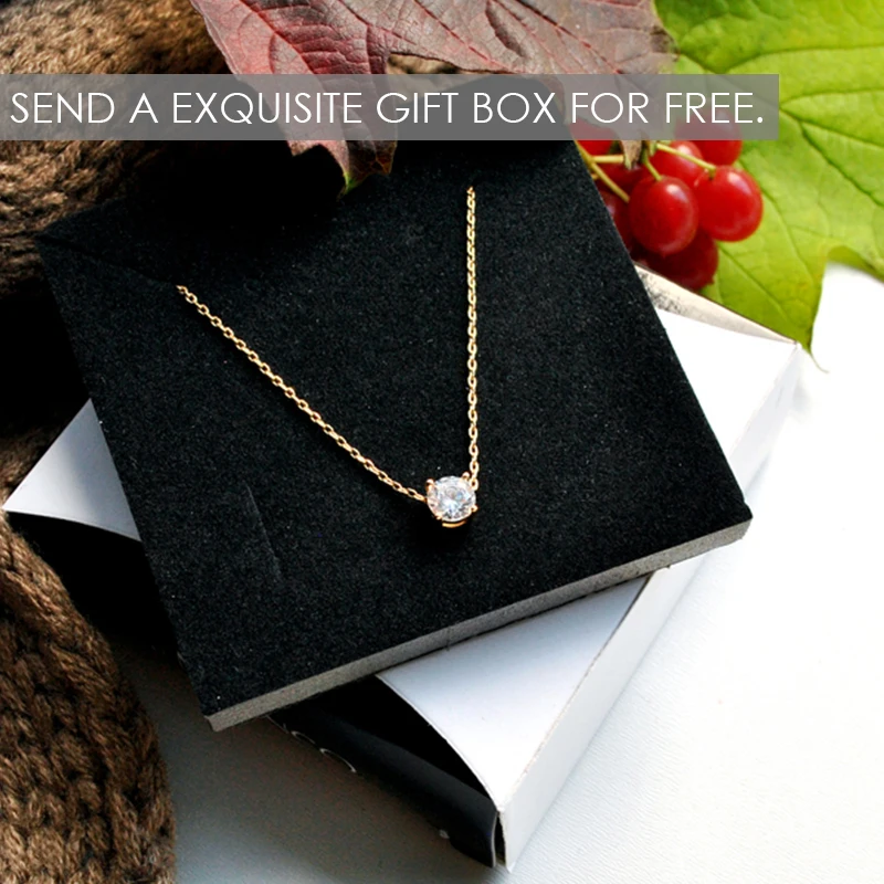 e-Manco Cubic Zircon Luxury Necklace for Women Classic Long Statement Necklaces Fashion Jewelry Women Accessories Unisex