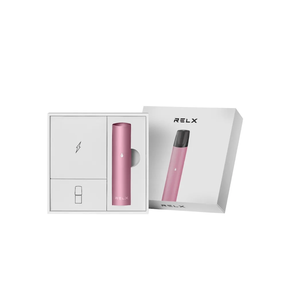 Relx Vape ручка стартер наборы Розовый Портативный 350 мАч Quick Charge сборка-в батарея
