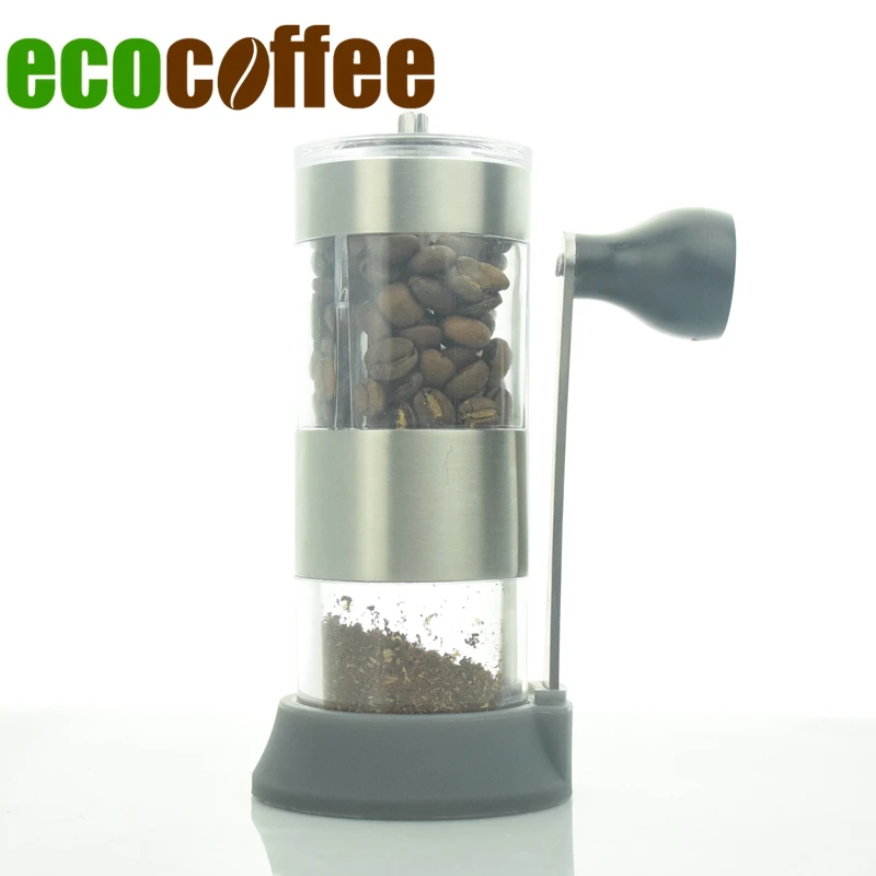 

New Arrival Mini Portable Manual Coffee Grinder with Spoon & Brush Kitchen Use Coffee Bean Mill Barista Maker