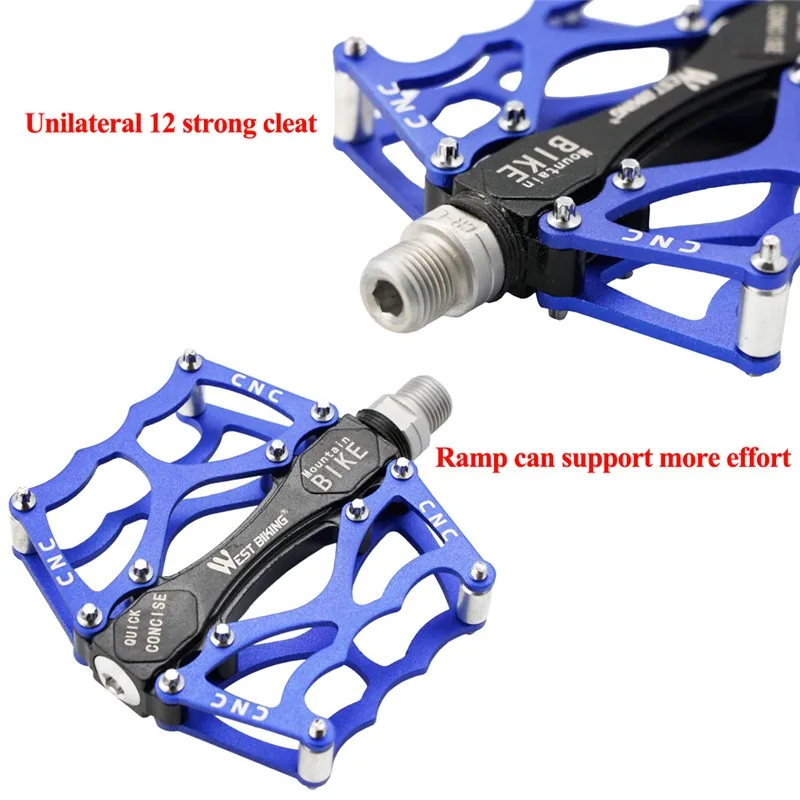 WEST BIKING велосипедные педали, алюминиевые велосипедные педали, фиксированная передача, горный велосипед, горные педали, подшипники, аксессуары, велосипедные педали