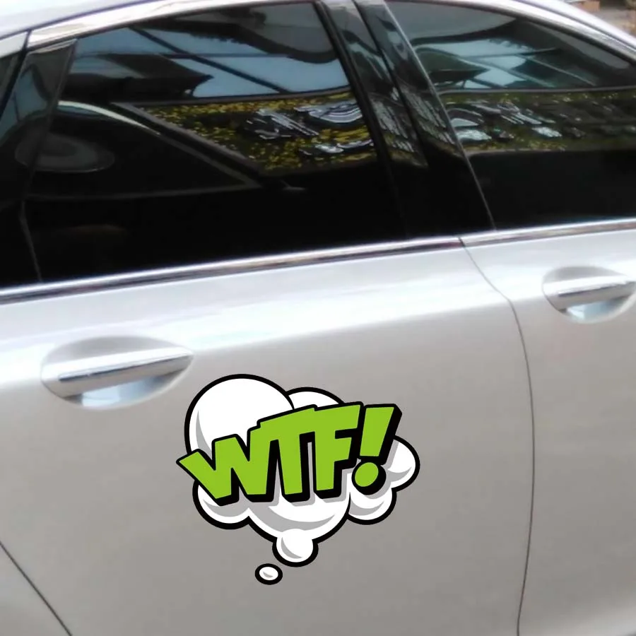 Наклейки для автомобиля HELLO OMG YES наклейки унитаза с буквами WTF POW BANG забавная