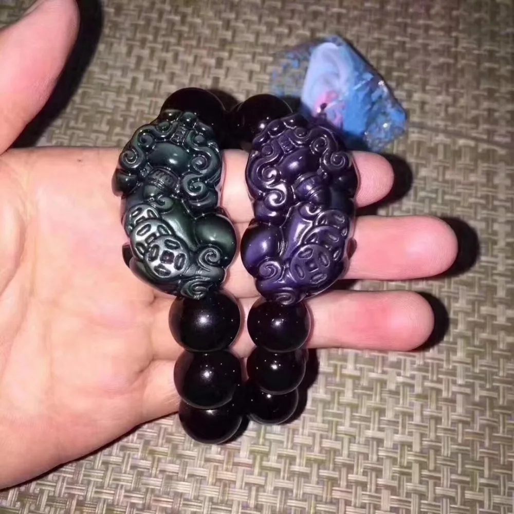 

1pcs Natural beautiful rainbow eye the mythical wild animal color bracelet as a gift