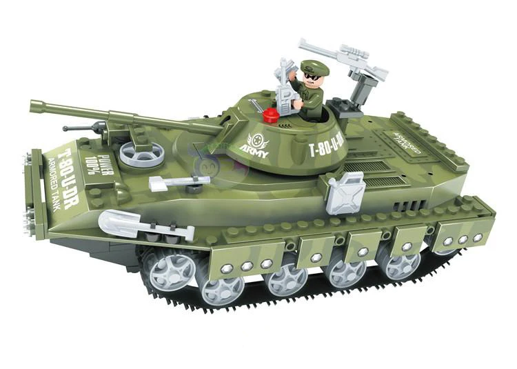 Model building kits compatible with font b lego b font military tank 029 3D blocks Educational