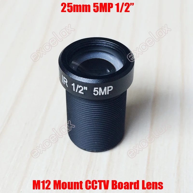 10 шт./лот 25 мм 5MP 1/2 &quotF2.4 CCTV фиксированная диафрагма инфракрасная съемка объектива