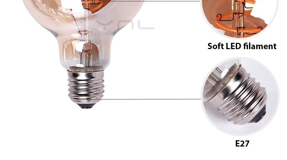 Ретро светодиодный Edison лампа E27 220V 3W спираль светодиодный Лампа накаливания с регулируемой яркостью Эдисон лампы ST64 A60 G80 G95 G125 T45 ампулы Винтаж лампа