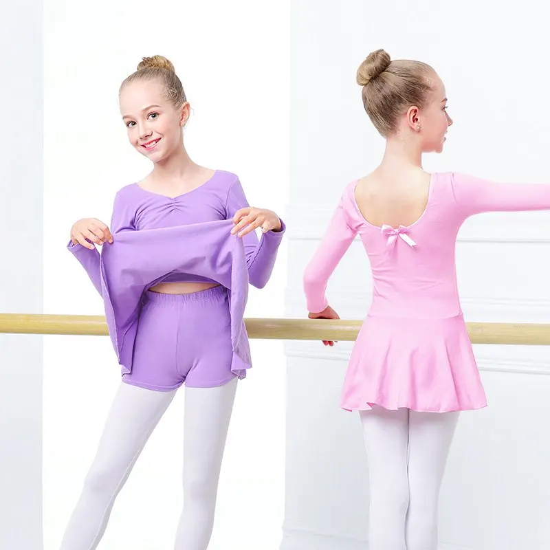 

Girls Toddler Cotton Ballet Clothes Dance Wear Cute Separated Ballet Shorts Dance Dress For Kids