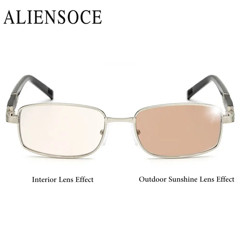 

ALIENSOCE Intelligent Photochromic Brown Reading Glasses Titanium Alloy Frame Spectacles +1 +1.5 +2 +2.5 +3 +3.5 +4 Outdoor