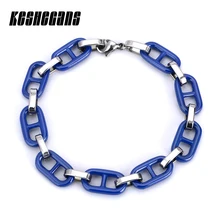 Новое поступление женский браслет здоровья синие керамические браслеты из нержавеющей стали полые винтажные модные для женщин модные ювелирные изделия подарки