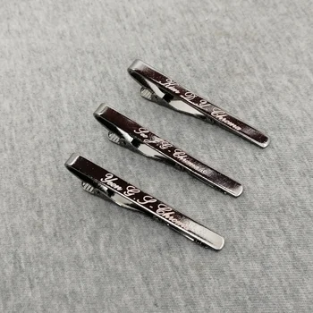 

Nice quality Personalized Tie clip for men customized free with any logo text and image 10pcs a lot nice wedding gift for guest