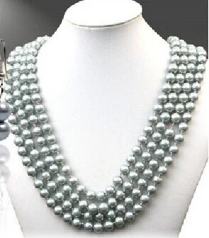 

bjc 0001006 64inch9-10mm south sea silver pearl necklace