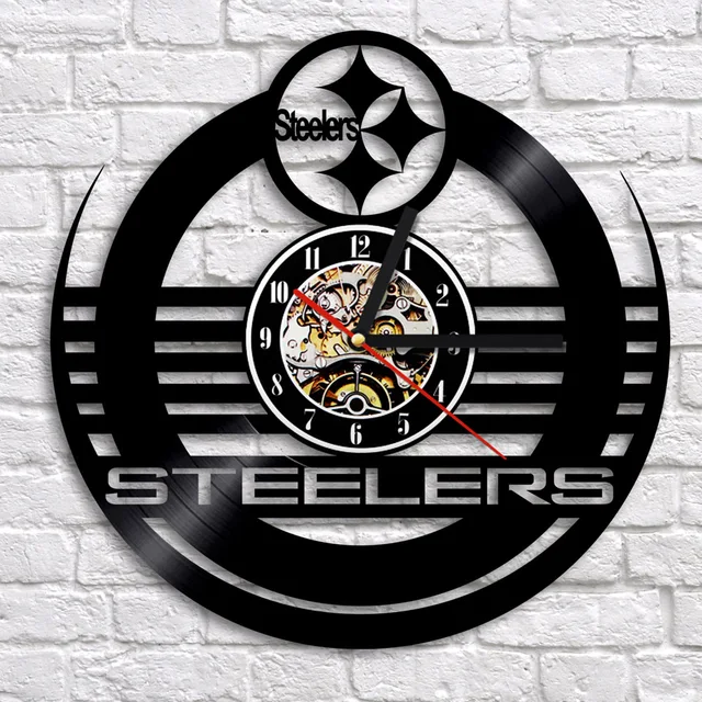free shipping 1piece new cd vinyl record wall clock modern steeler