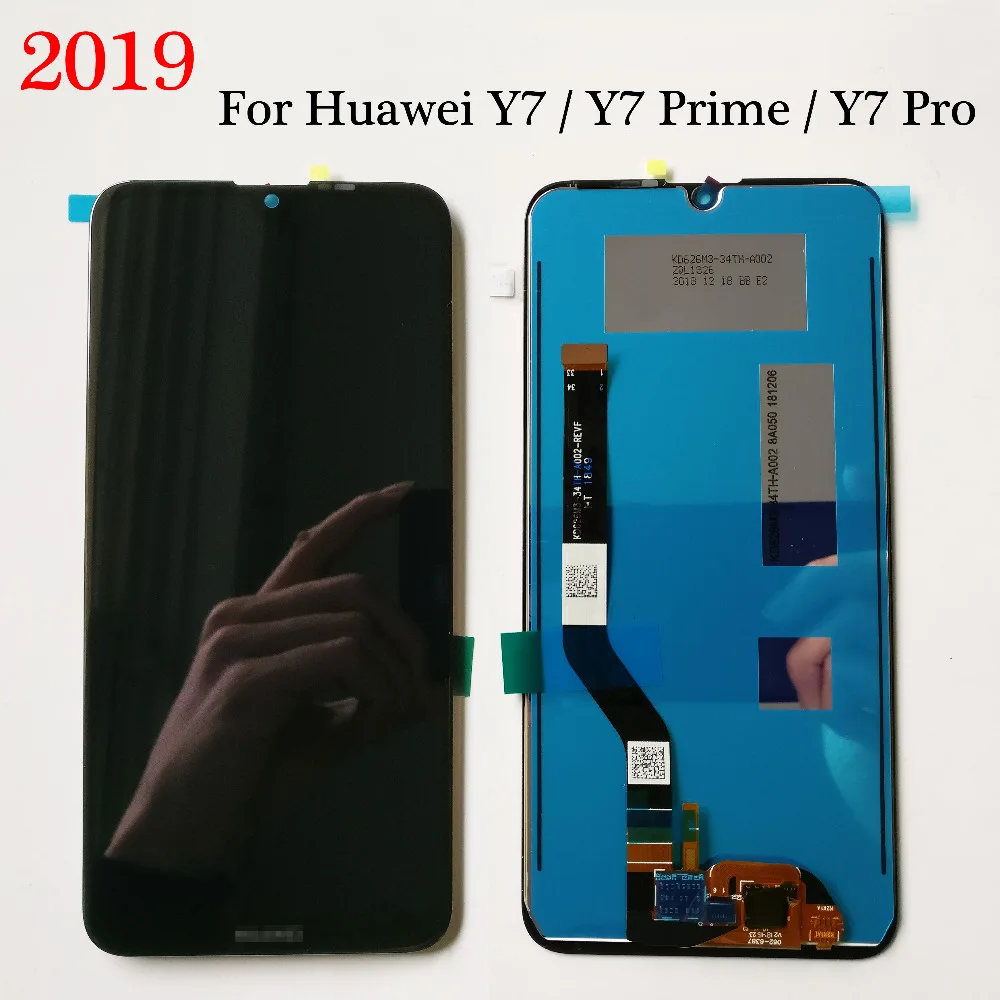 Оригинальный 6 3 дюймовый черный для Huawei Y7 2019/для Prime 2019 / Pro ЖК-дисплей сенсорный