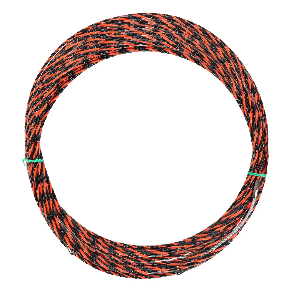 

5-50M Guide Device Electric Cable Push Pullers Duct Snake Rodder Fish Tape +2 pcs Cable Tensioner