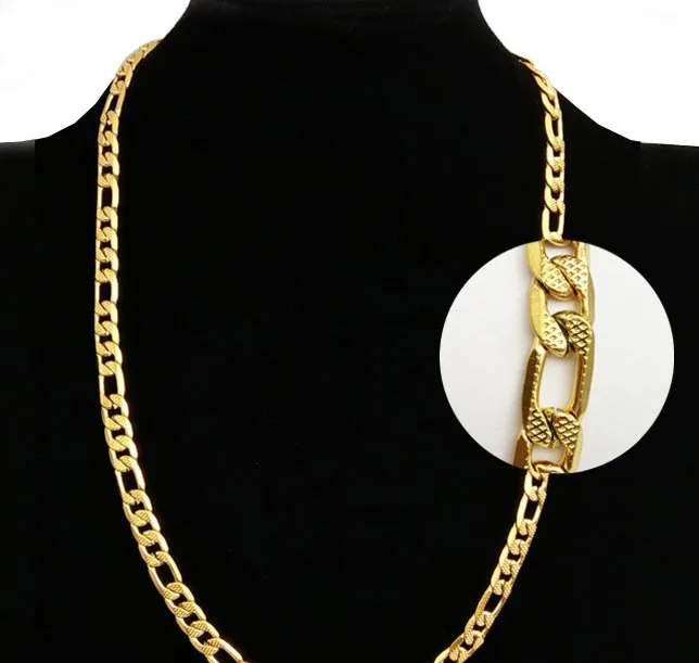 2x7.5mm 316L Stainless Steel Classic Chain Plated Gold Color Necklace