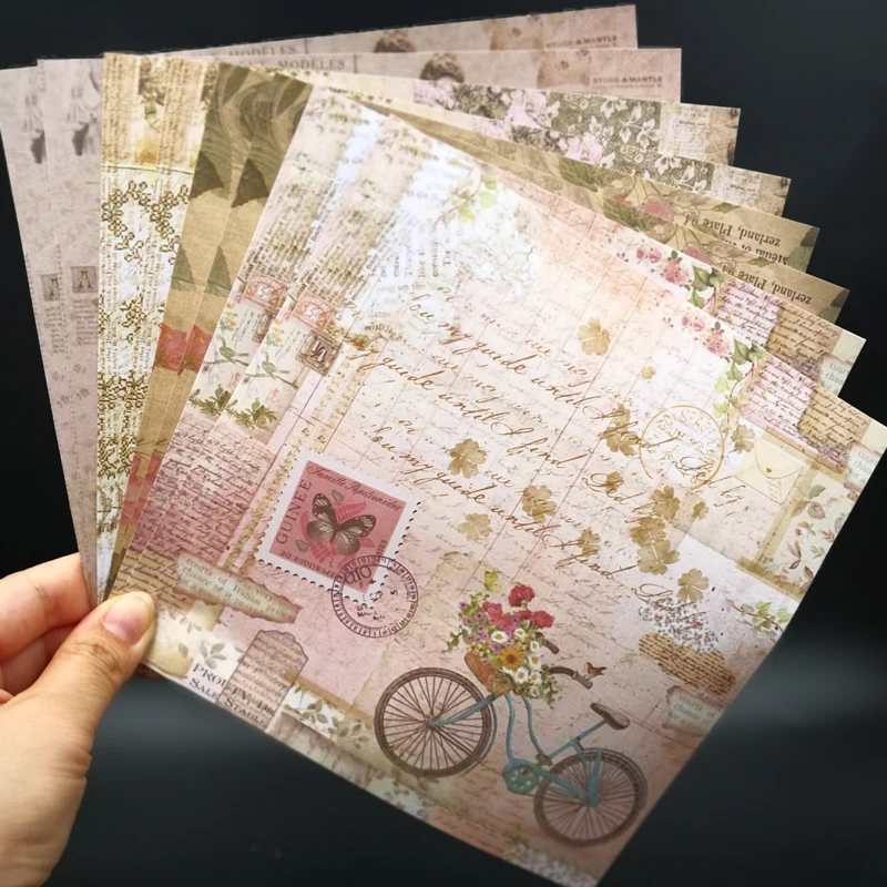 

ZFPARTY Vintage Background Stickers for Scrapbooking Happy Planner/Card Making/Journaling Project
