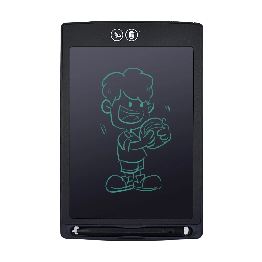 Частично стирающийся ЖК-планшет для письма 8,5 ''цифровые графические планшеты электронный почерк блокнот для рисования доска блокнот стилус - Цвет: Black
