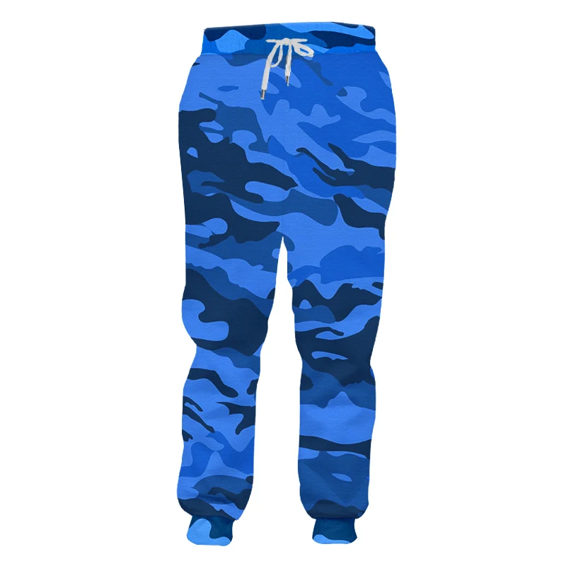 Punk 3D Camo Joggers Pants Men Women Closed Bottom Sweatpants Zipper Pockets Drawstring Casual Hip Hop Trousers for Gym Workout (1)