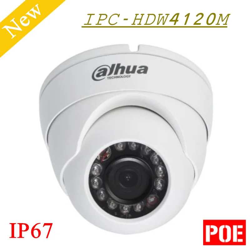 Big Sales 1.3mp Dahua IP Camera HD Network IR Eyeball Camera IPC-HDW4120M IP67 Support POE and English Version Security Camera