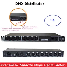 New Design 88-265V Input DMX Amplifier / Splitter / DMX Signal Repeater/ 8 Output Ports DMX512 Signal Distributor Fast Shipping free shipping 8 routes dmx signal driver amplifier dmx splitter 8 output distributor 3pin dmx sockets dmx512 distribute devices