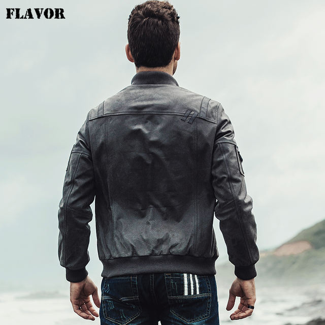 NEW Mens Motorcycle Real leather jacket Male Bomber winter warm Padding Cotton Genuine Leather Jacket