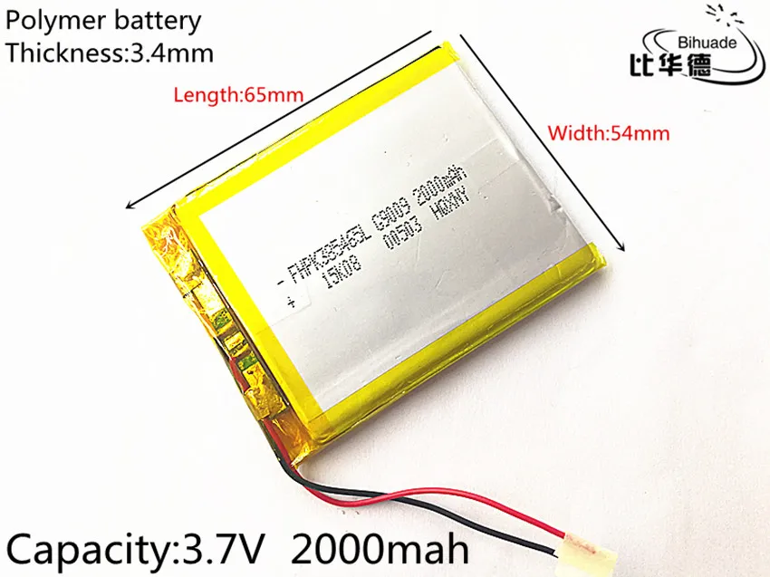 Литий полимерные аккумуляторные батареи 3 7 в 2000 мАч для PAD GPS PSP Vedio|3.7v 2000mah|lithium polymer
