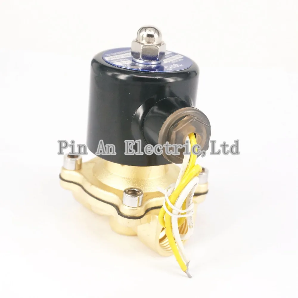

DC12V 1/2" BSP Solenoid Brass Valve 2 Port Water Air Oil 2W-160-15 Normal Close