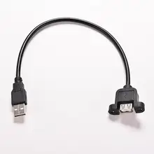 30 см USB 2.0 мужчина к USB2.0 Женский Расширение литой Панель крепление расширением Порты и разъёмы Кабель USB 2.0 мужчина женский Панель 1 шт.