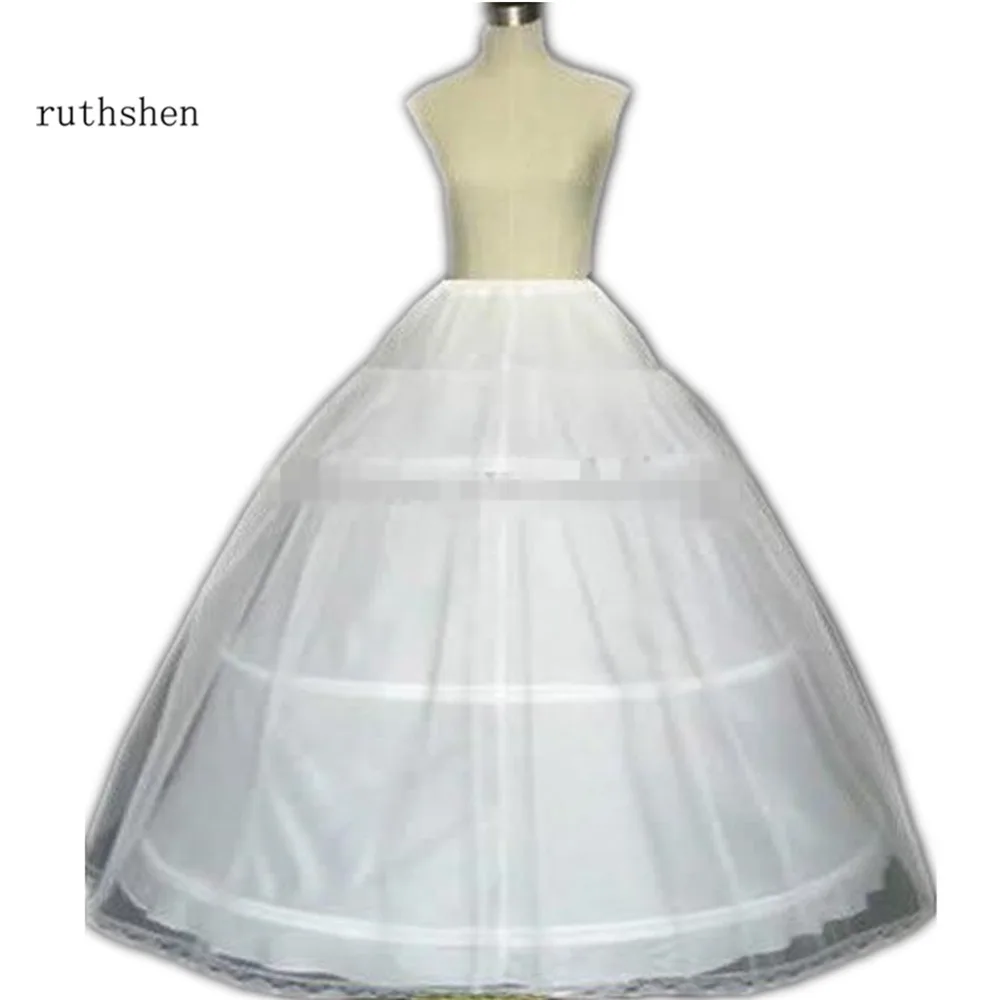 

White 3 HOOP PETTICOAT crinoline Underskirt BRIDAL Ball Gown WEDDING / Quinceanera dress Petticoats in stock Adjustable Waist
