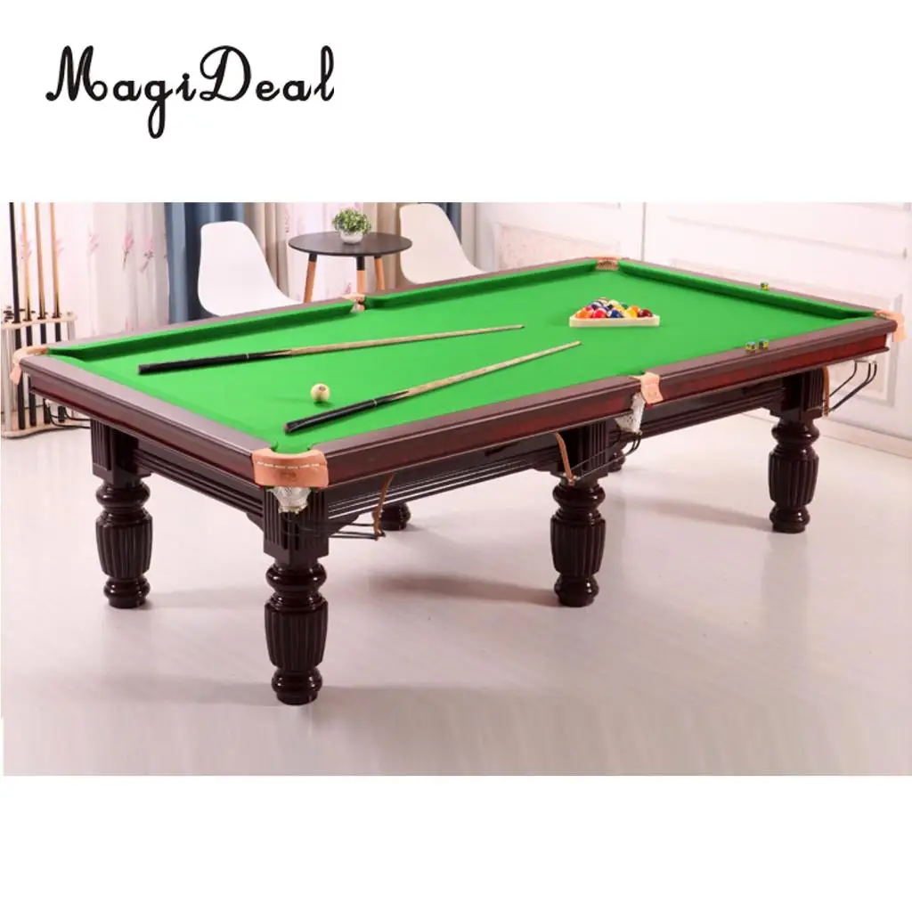 6pcs Deluxe Pool Snooker Table Rail with Strap and Net Pockets Set English Billiard Accessories 