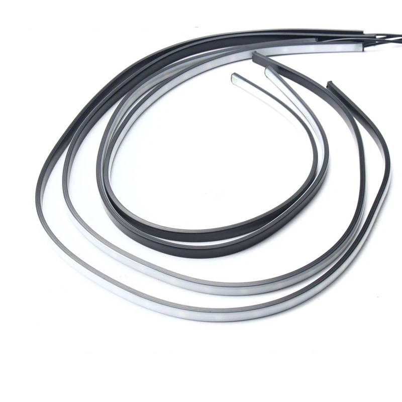 Tanie Niscarda 4 sztuk 12V IP65 Bluetooth kontrola aplikacji listwy rgb led pod samochód 60 90 120cm rury świecących podwozia systemu lampa neonowa