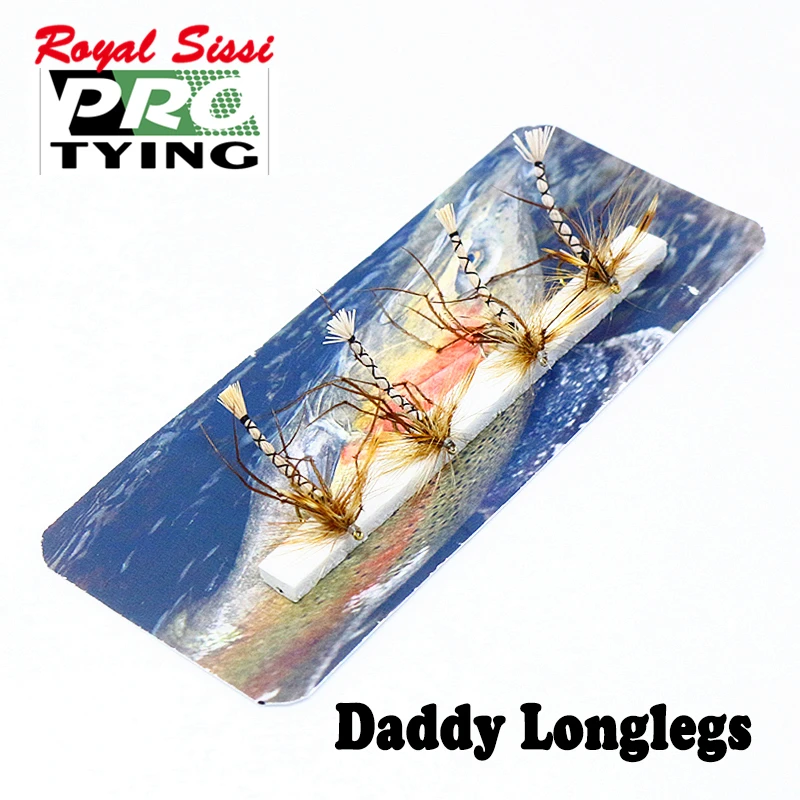 

Professional hand tied 4pcs 14# daddy flies with longlegs trout fishing dry fly lures artificial Mosquito insect fly fishing fly