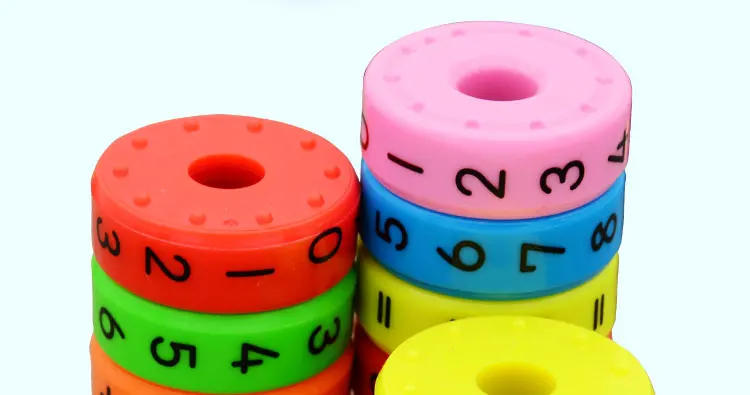 6 шт. магнитные Монтессори дети дошкольного образования пластиковые игрушки для детей математические цифры DIY головоломки для сборки мальчиков и девочек