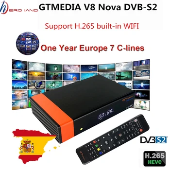 

Receptor Gtmedia V8 Nova built-in WIFI power freesat v8 super DVB-S2 1 Year of Cline TV Box Same as V9 Super satellite receiver