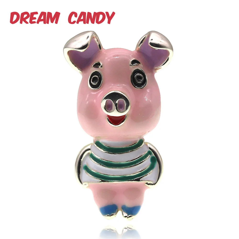 Женская эмалированная брошь в виде поросенка Dream Candy разноцветная животного