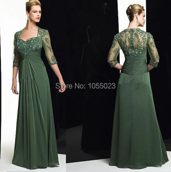 dark green mother of the groom dresses