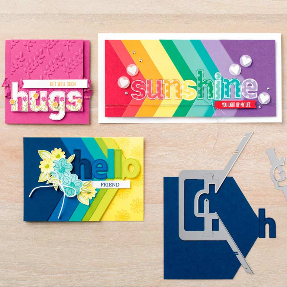 

GJCrafts Cutting Dies Big Letter for Scrapbooking die Alphabet cuts for card making Embossing Stencils DIY Craft photo album