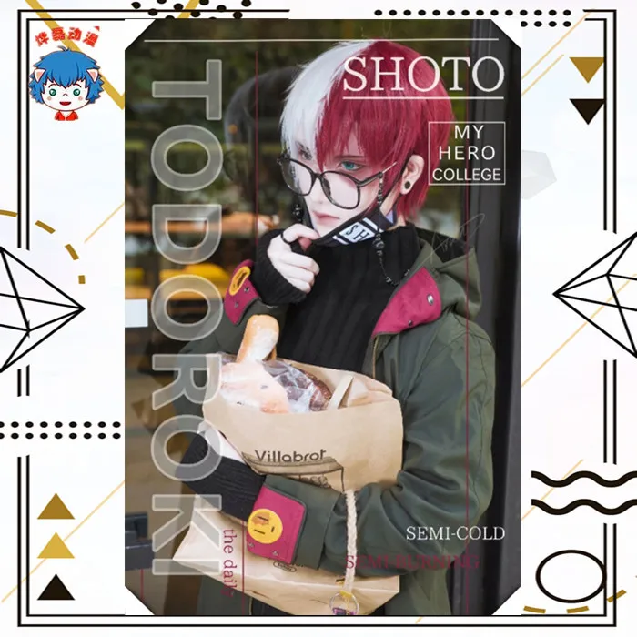 [STOCK] 2018 Anime Boku no Hero Academia Todoroki Shoto Daily Wear Street Snap Cloth Cosplay Costume For Halloween Free Shipping |