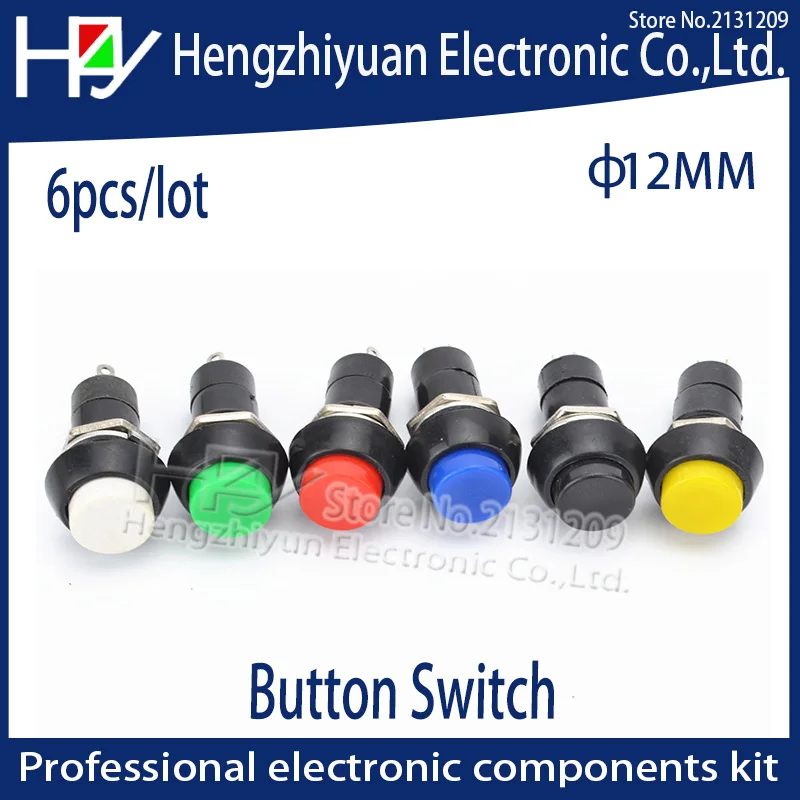 Black Green Yellow Blue White Red Remote Control Push Button Reset Lock