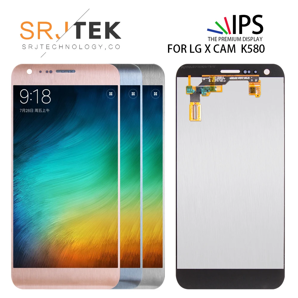 

Original 5.2" 1920x1080 IPS LCD For LG X CAM Display Touch Screen K580DS K580I K580Y K580 LCD Digitizer Replacement Parts